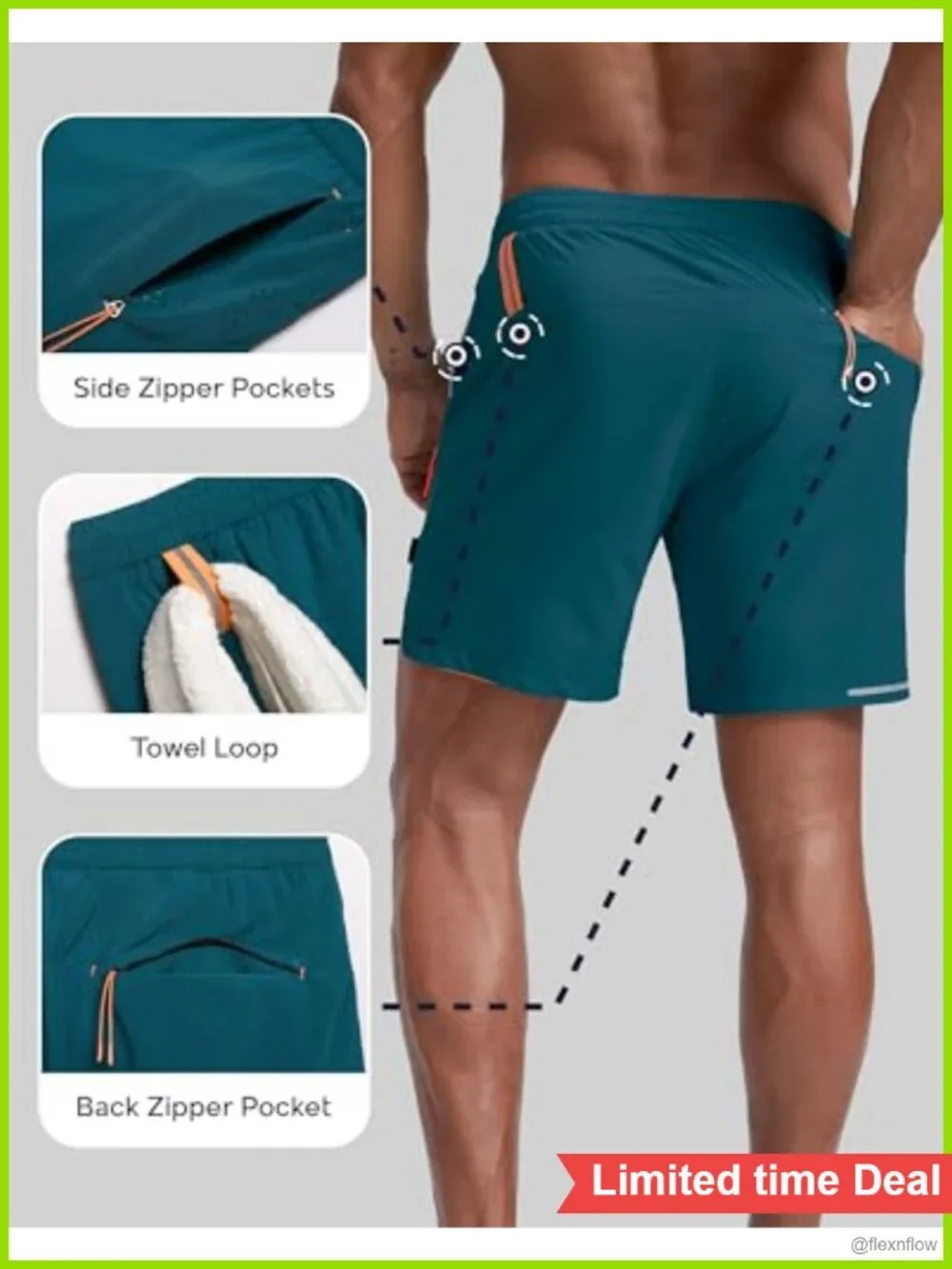 Men's Athletic Running Shorts with Liner Ultra Lightweight 5/7 Inch Quick Dry